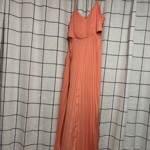 Coral pleated maxi - express